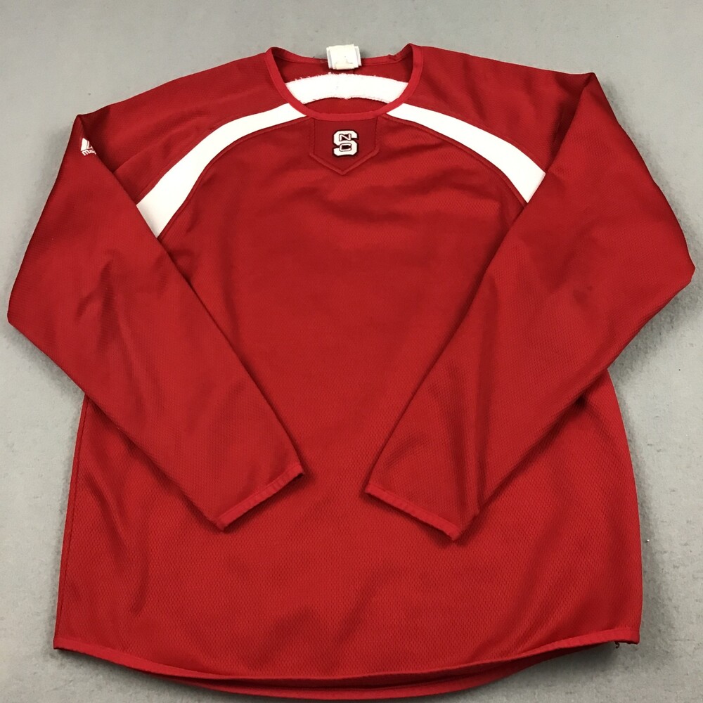NC State Wolfpack Sweater Men Medium Red Majestic Logo NCAA Football M *